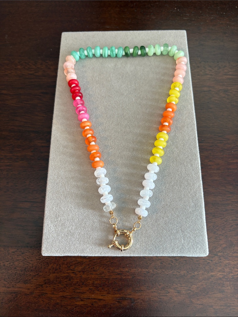 Colorful Multicolor Beaded Necklace - Women Jewelry - Picture 7 of 16